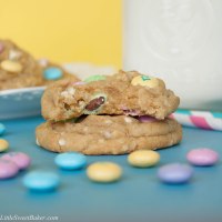 Soft Baked M&M Cookies with Quinoa Flakes